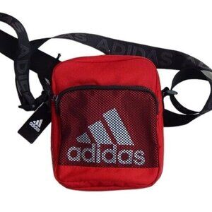 adidas Amplifier Festival Crossbody Bag red logo, bag, mesh detail